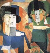 Diego Rivera Portrait of Makiyo and Fujita oil painting artist